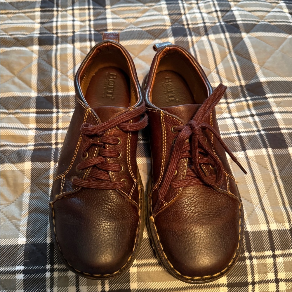 Born Dark Brown Leather Oxfords